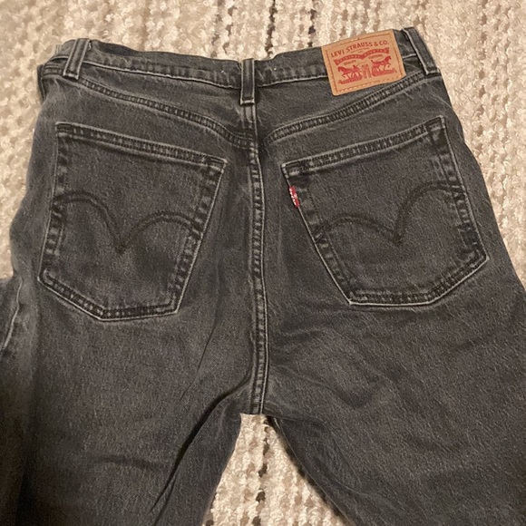 Levi’s black ribcage straight ankle button fly w27 l27 - Picture 8 of 8